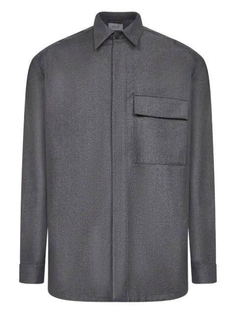 buttoned flap-pocket shirt by D4.0