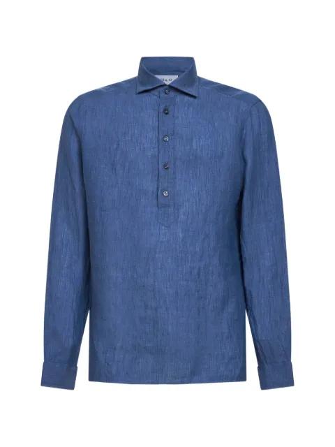 buttoned linen shirt by D4.0