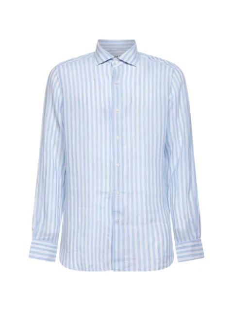buttoned striped shirt by D4.0