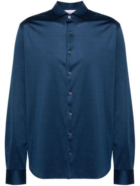 classic-collar cotton shirt by D4.0