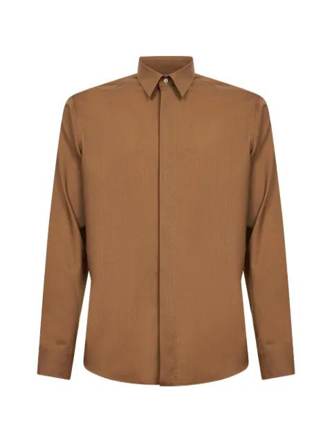 covered-button long-sleeve shirt by D4.0