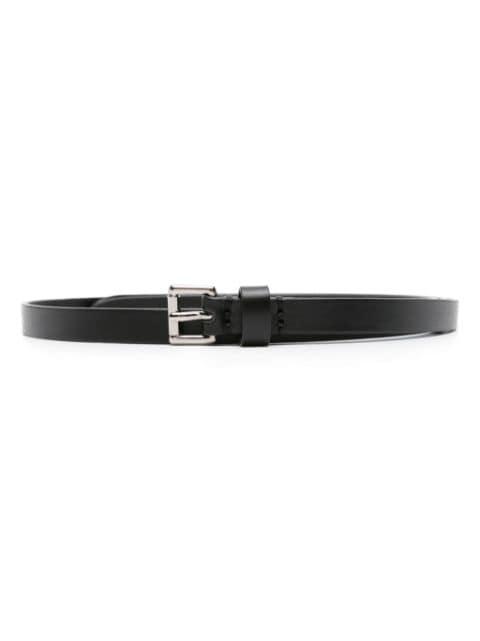 double-strap leather belt by D4.0