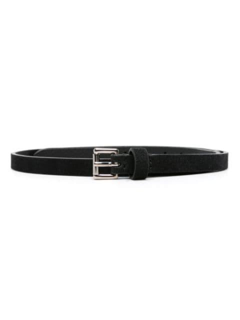 double-strap leather belt by D4.0