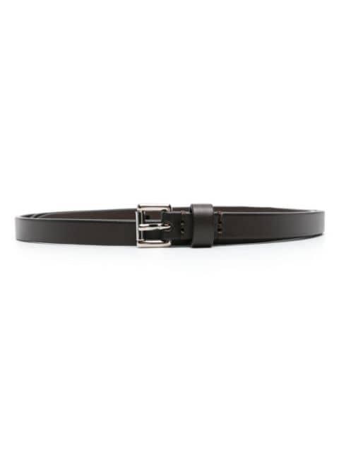 double-strap leather belt by D4.0