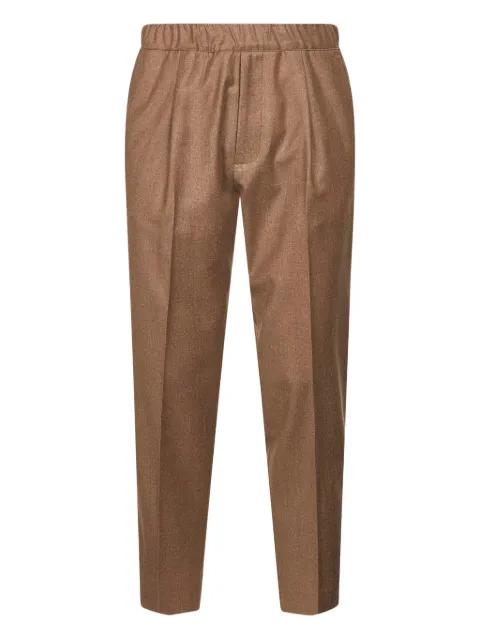 elasticated-waistband pleated trousers by D4.0