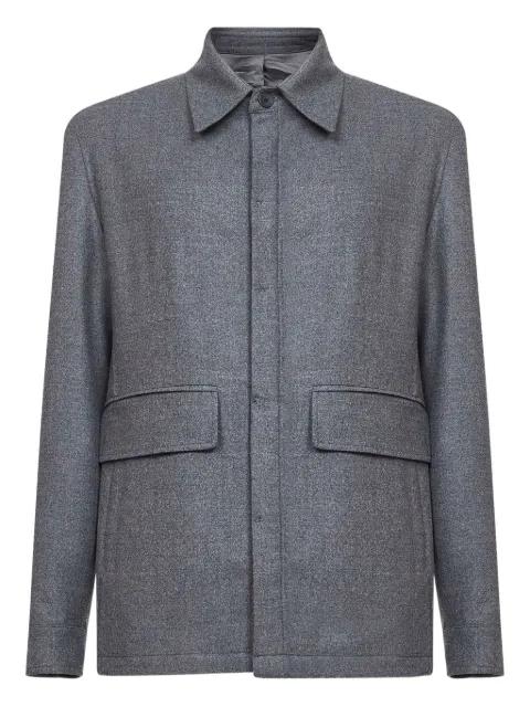flap-pockets shirt jacket by D4.0