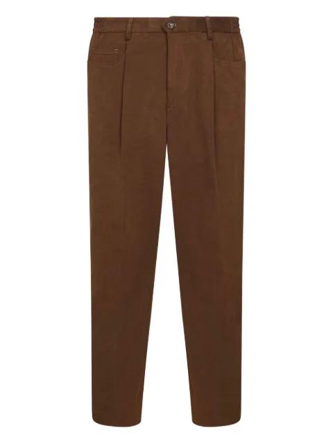moleskin-effect five-pocket trousers by D4.0