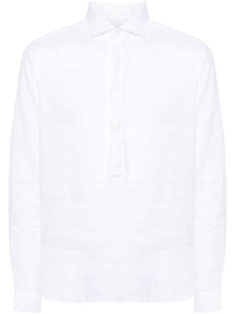 plain linen shirt by D4.0