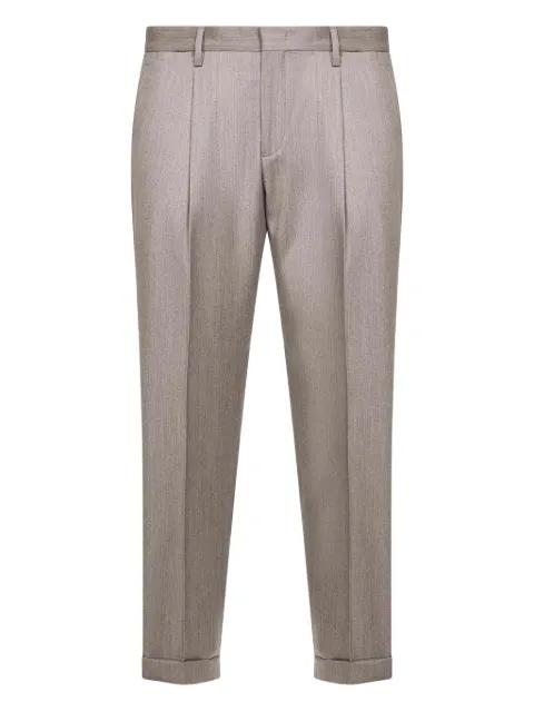 pleat turn-up trousers by D4.0