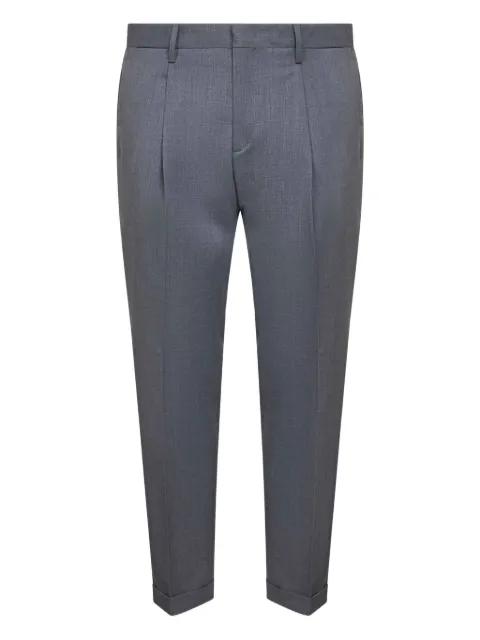pleat turn-up trousers by D4.0