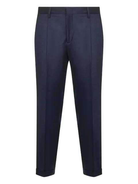 pleated turn-up trousers by D4.0