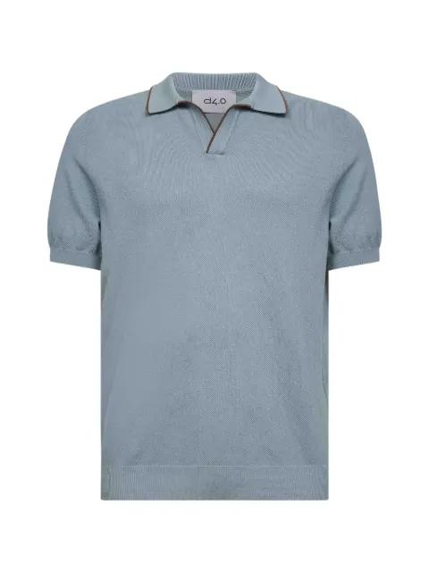 ribbed trim polo shirt by D4.0