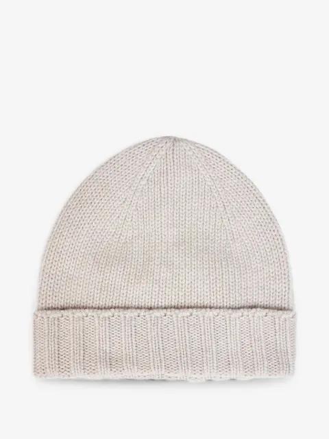 ribbed turn-up wool beanie hat by D4.0