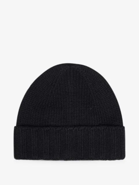 ribbed turn-up wool beanie hat by D4.0