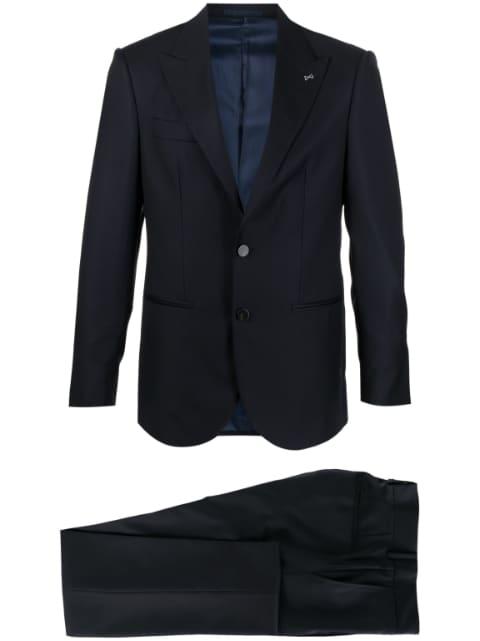 single-breasted wool suit by D4.0