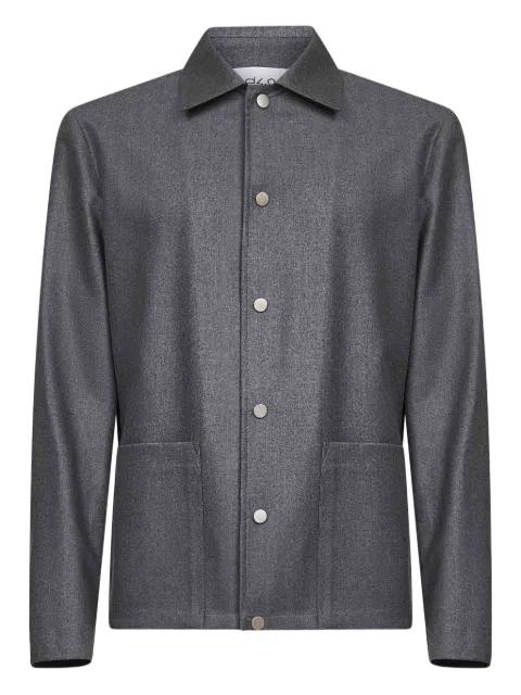 snap-button patch-pocket jacket by D4.0