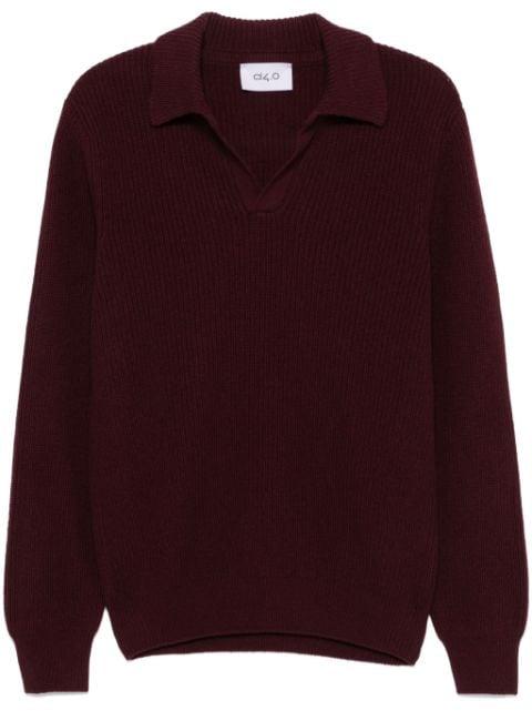 virgin wool polo sweater by D4.0