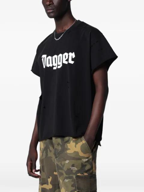 Alles Gute Shrunk TS distressed logo-print T-shirt by DAGGER