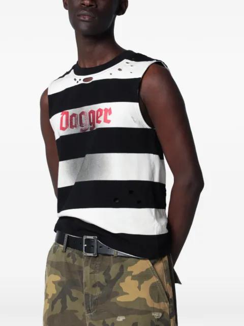 Dean distressed striped vest by DAGGER