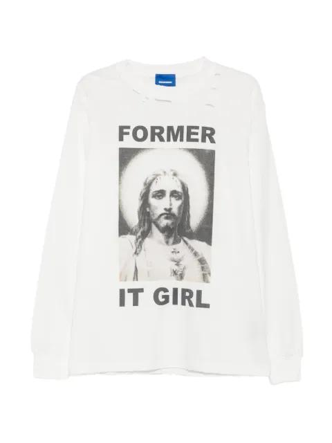 distressed graphic-print T-shirt by DAGGER