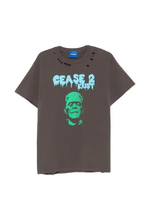 graphic-print distressed T-shirt by DAGGER