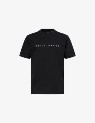 Burning Shield Crewneck Cotton-Jersey T-Shirt by DAILY PAPER