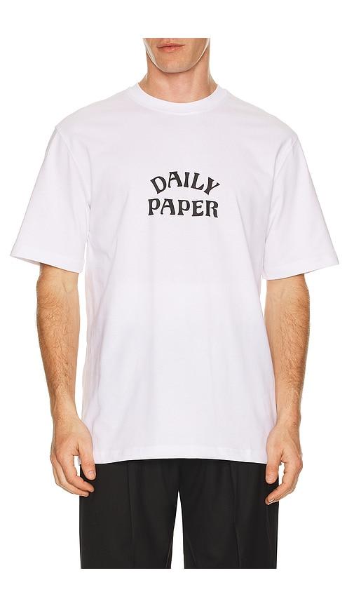 Daily Paper Dias Stacked T-shirt in White by DAILY PAPER