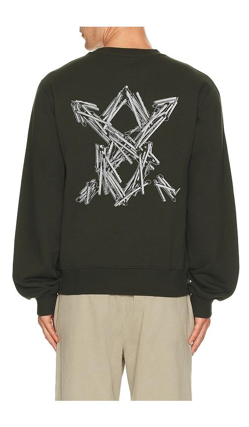 Daily Paper Matchstick Shield Sweatshirt in Dark Green by DAILY PAPER