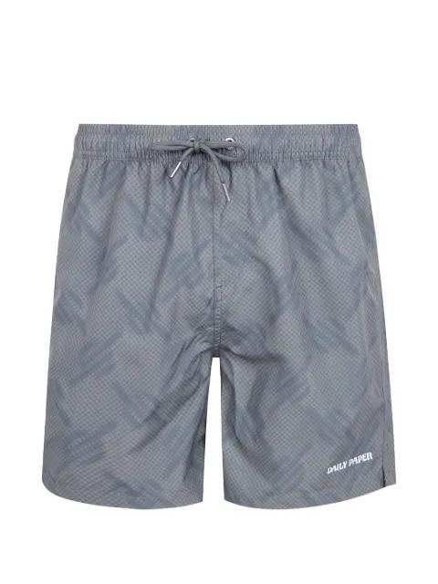 Kalamata monogram-print swim shorts by DAILY PAPER