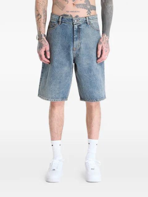 embroidery denim shorts by DAILY PAPER