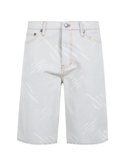 logo-print contrast-stitch shorts by DAILY PAPER