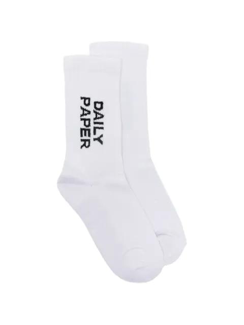 logo-print socks by DAILY PAPER