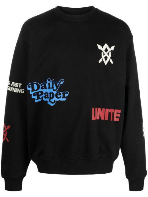 slogan logo-print sweatshirt by DAILY PAPER