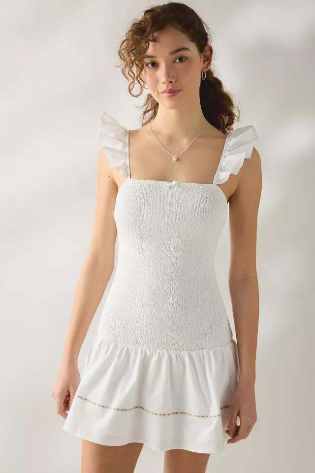 Daisy Street Bloom Drop Waist Smocked Mini Dress by DAISY STREET
