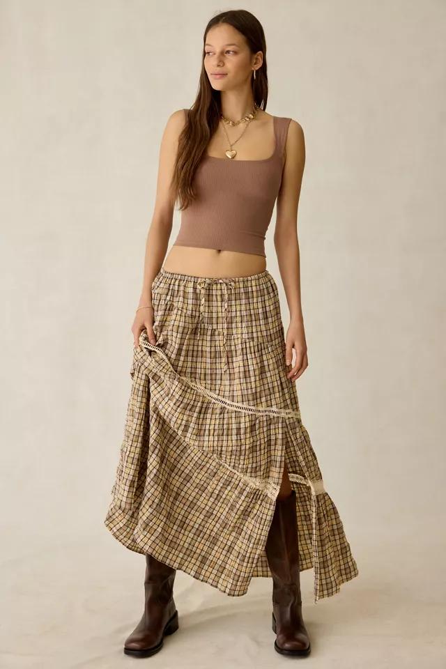 Daisy Street Clove Asymmetric Tiered Maxi Skirt by DAISY STREET