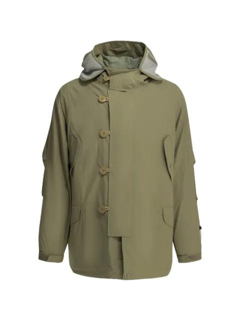 hoodied toggle-fastening coat by DAIWA PIER39