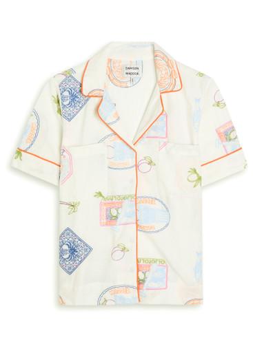 Chlo embroidered cotton-blend shirt by DAMSON MADDER