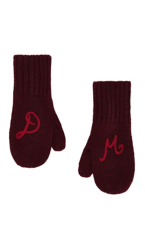 Damson Madder DM Mittens in Burgundy by DAMSON MADDER