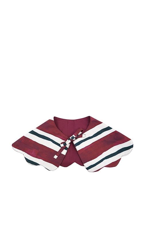 Damson Madder Novelty Wastage Collar in Burgundy by DAMSON MADDER