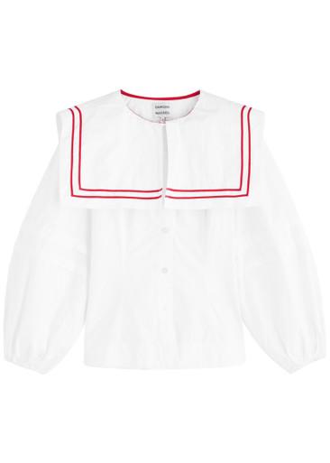 Elise cotton-poplin blouse by DAMSON MADDER