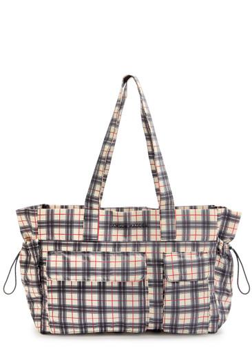 Eliza checked shell tote bag by DAMSON MADDER