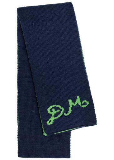 Floral-intarsia knit scarf by DAMSON MADDER