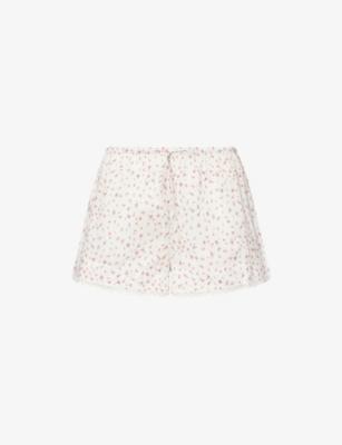 Harrietta Floral-Print Cotton Shorts by DAMSON MADDER