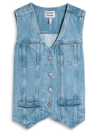 Helly panelled denim gilet by DAMSON MADDER