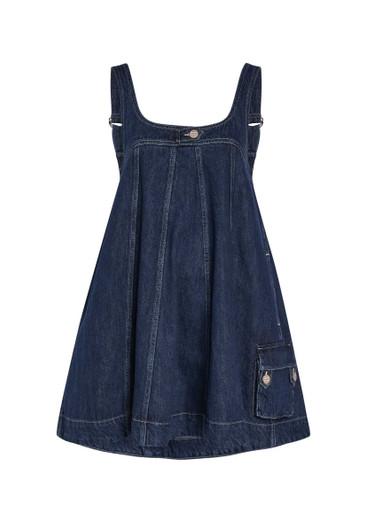 Immy panelled denim mini dress by DAMSON MADDER