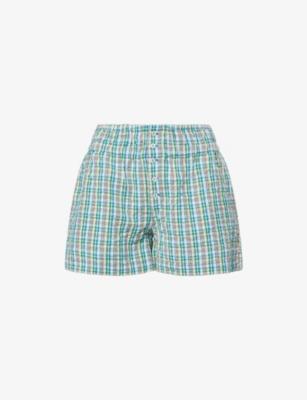 Kairo Checked Cotton Shorts by DAMSON MADDER