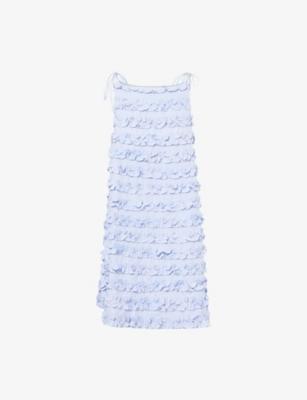 Leili Ruffle Cotton Mini Dress by DAMSON MADDER