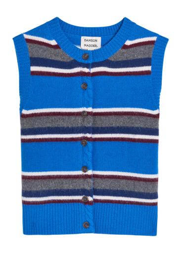 Sofie striped wool vest by DAMSON MADDER