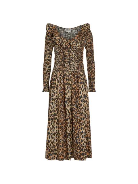 harper shirred midi dress by DAMSON MADDER
