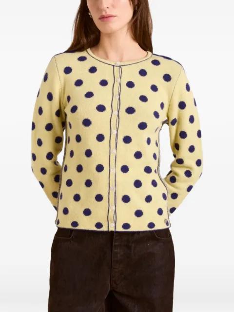 polka-dot reversible cardigan by DAMSON MADDER
